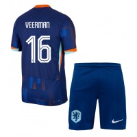 Camisa de Futebol Holanda Joey Veerman #16 Equipamento Secundário Infantil Europeu 2024 Manga Curta (+ Calças curtas)